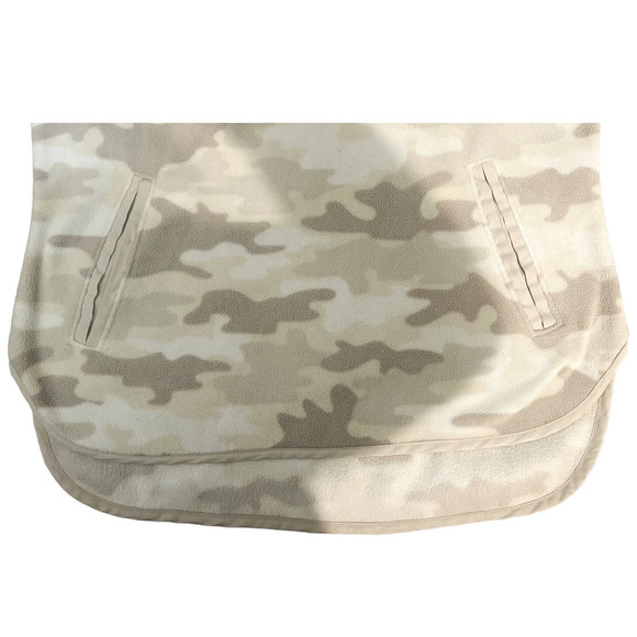 🛍️ Green Tea Cream/Brown Camo Fleece Pullover Womens Size S - Picture 4 of 9